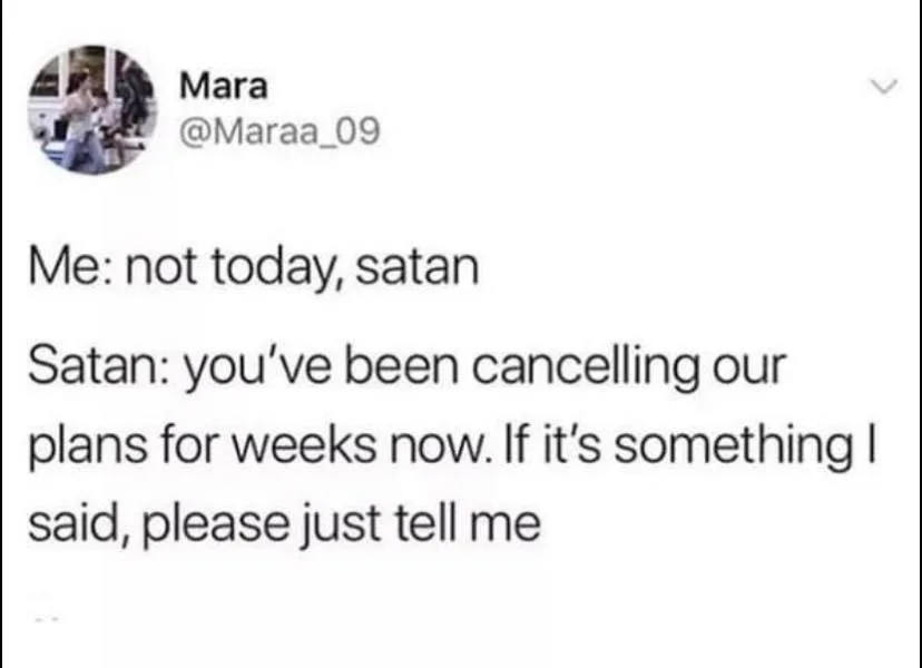 cancelling plans meme