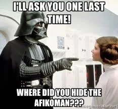 Afikoman meme