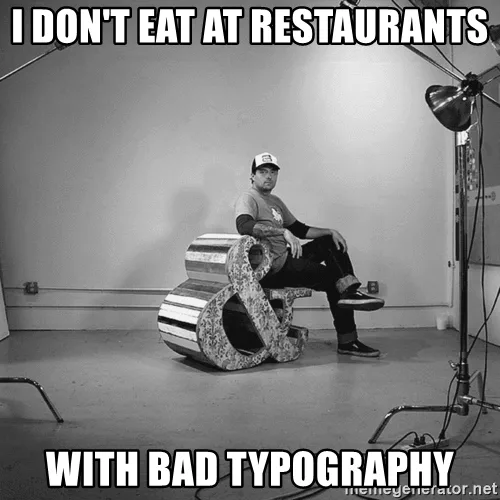 typography meme