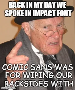 typography meme