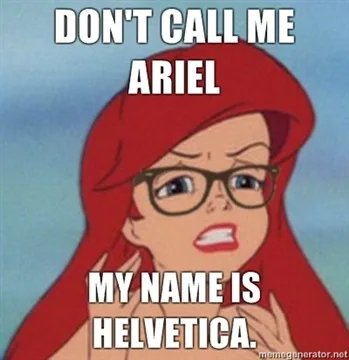 typography meme